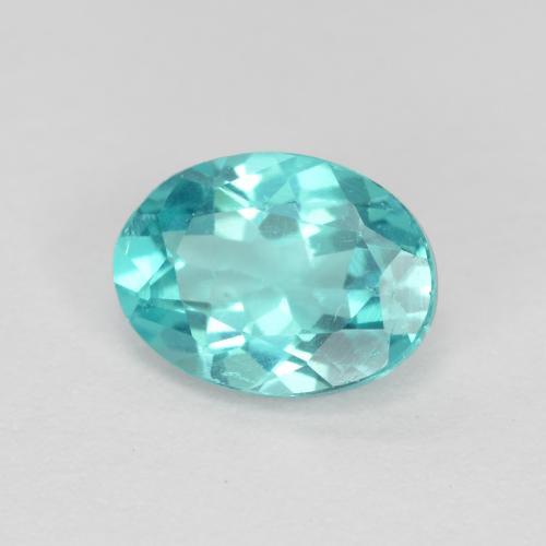 Apatita turquesa natural 0,82ct, corte oval, VS