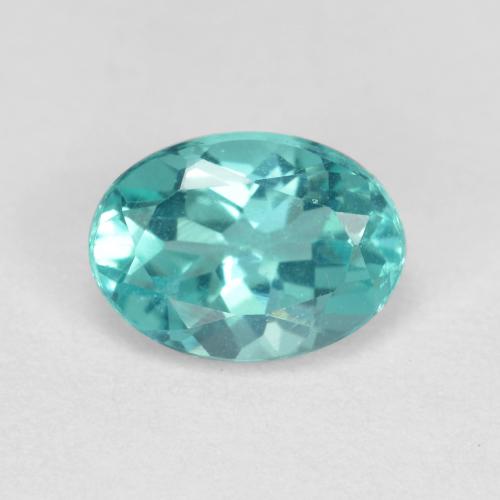 Apatita turquesa natural 0,93ct, corte oval, VS