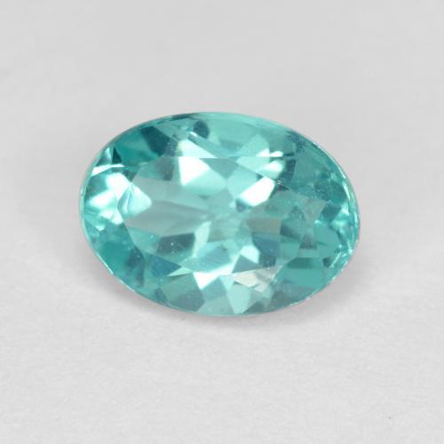 Apatita turquesa natural 0,93ct, corte oval, VS