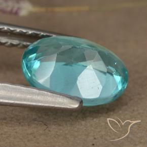 Apatita turquesa natural 1,00ct, corte oval, VS