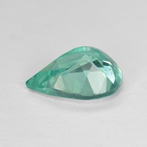 Apatita turquesa natural 1,66ct, formato de pêra, VS