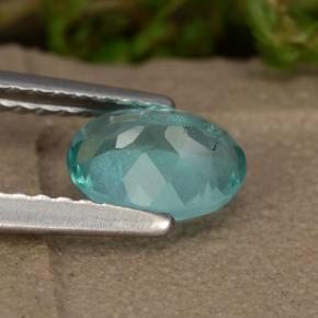 Apatita turquesa natural 0,88ct, corte oval, VS