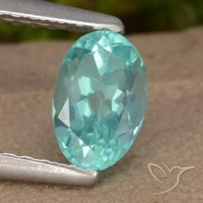 Apatita Azul verde Natural 0.74ct, oval, VS