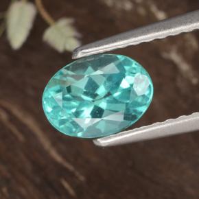 Apatita turquesa natural 1,13ct, corte oval, VS