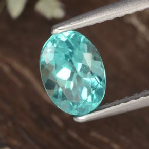 Apatita turquesa natural 1,13ct, corte oval, VS