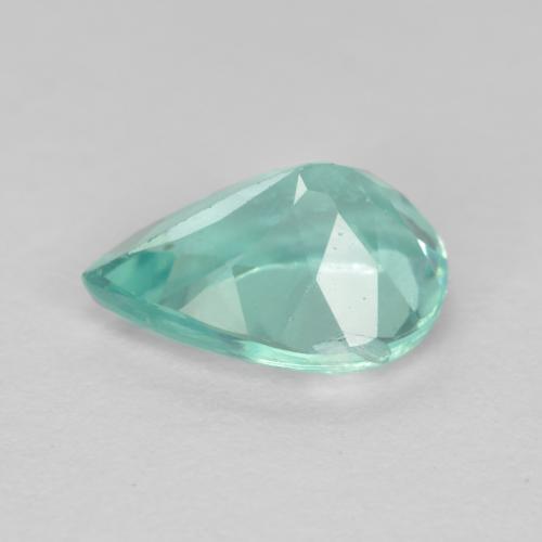 Apatita turquesa natural 1,12ct, formato de pêra, VS