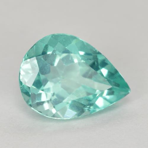 Apatita Verde azulado Natural 1.15ct, Formato de pêra, VS