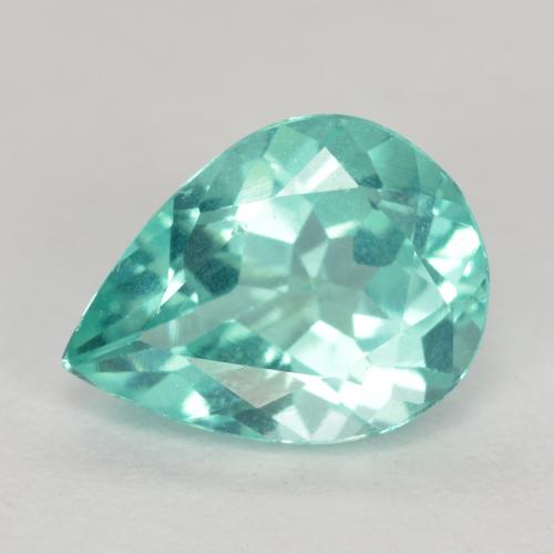 Apatita Verde azulado Natural 1.15ct, Formato de pêra, VS