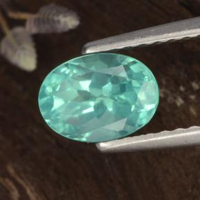 Apatita Teal Claro Natural 1.13ct, Corte Oval, VS