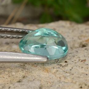 Apatita turquesa natural 0,98ct, corte oval, VS