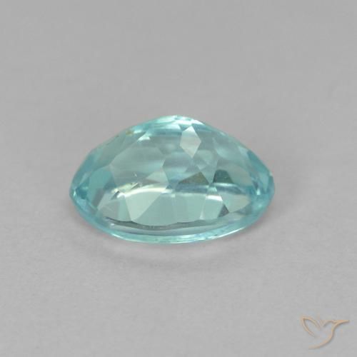 Apatita Verde azulado Natural 0.91ct, oval, VS