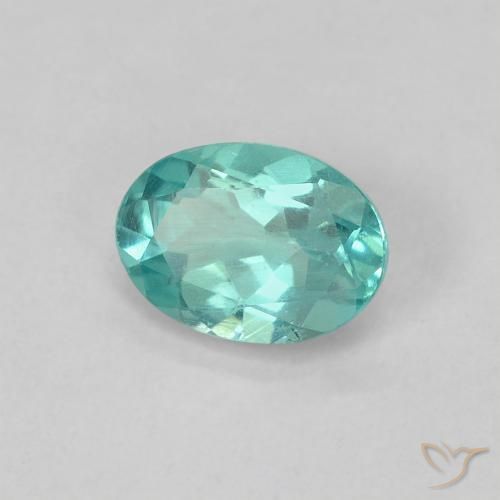 Apatita turquesa natural 0,80ct, corte oval, VS