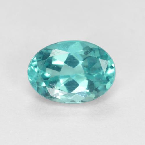 Apatita turquesa natural 0,94ct, corte oval, VS