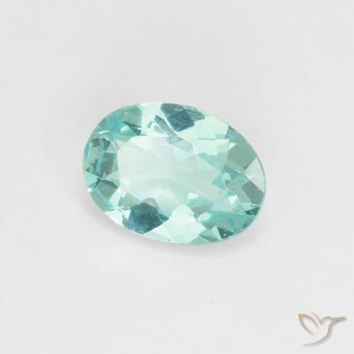 Apatita turquesa natural 0,83ct, corte oval, VS