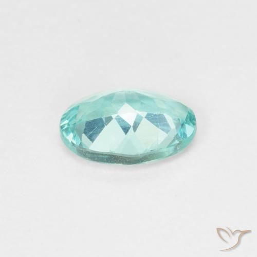 Apatita turquesa natural 0,83ct, corte oval, VS