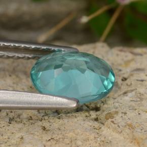 Apatita azul natural 0,79ct, corte oval, VS