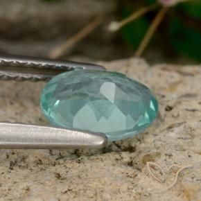 Apatita turquesa natural 0,82ct, corte oval, VS