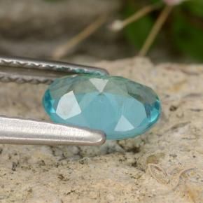 Apatita turquesa natural 0,69ct, corte oval, VS