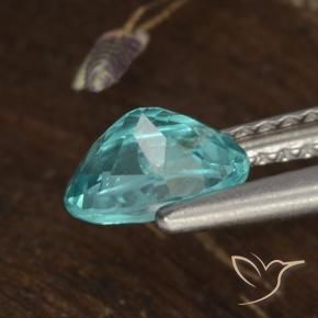 Apatita Verde Azul Brilhante Natural 0.84ct, oval, VS