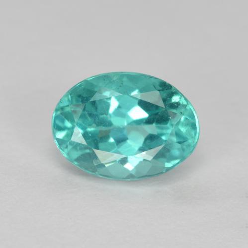 Apatita turquesa natural 1,01ct, corte oval, VS