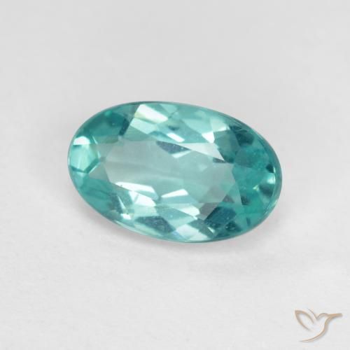 Apatita turquesa natural 1,02ct, corte oval, VS