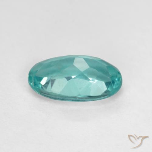 Apatita turquesa natural 1,02ct, corte oval, VS