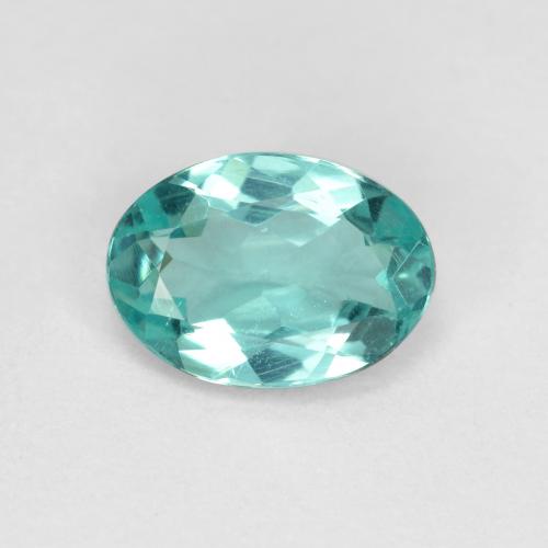 Apatita Médio Azul Verde Natural 1.02ct, Corte Oval, VS
