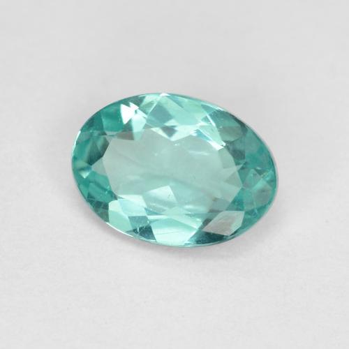 Apatita Médio Azul Verde Natural 1.02ct, Corte Oval, VS