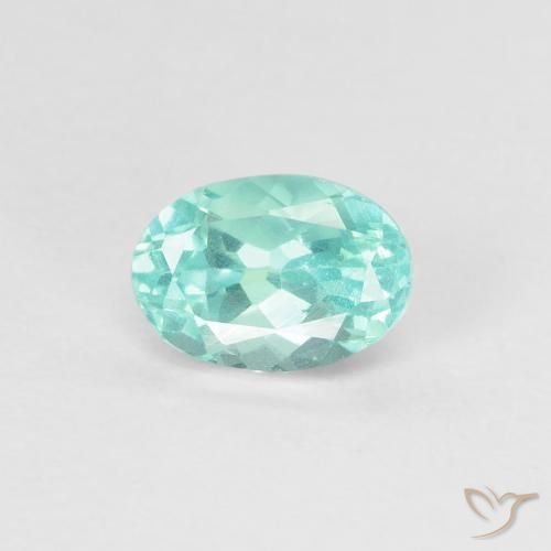 Apatita verde azul intenso Natural 0.98ct, oval, VS