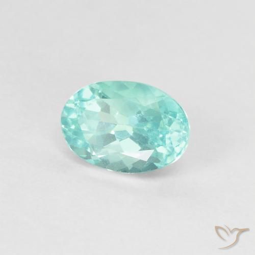 Apatita verde azul intenso Natural 0.98ct, oval, VS