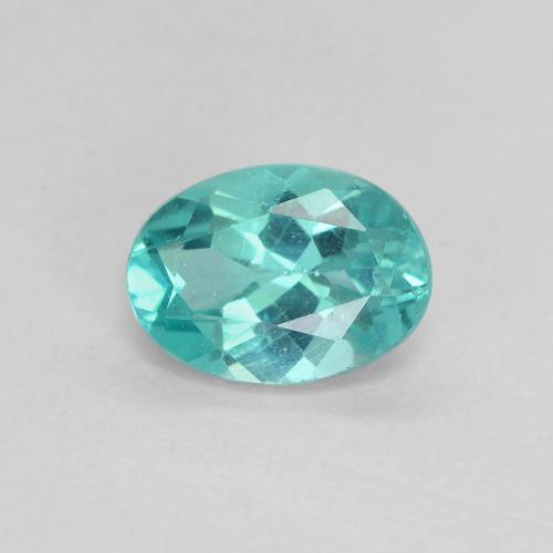 Apatita verde azul intenso Natural 0.87ct, Corte Oval, VS