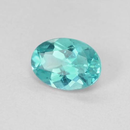 Apatita verde azul intenso Natural 0.87ct, Corte Oval, VS