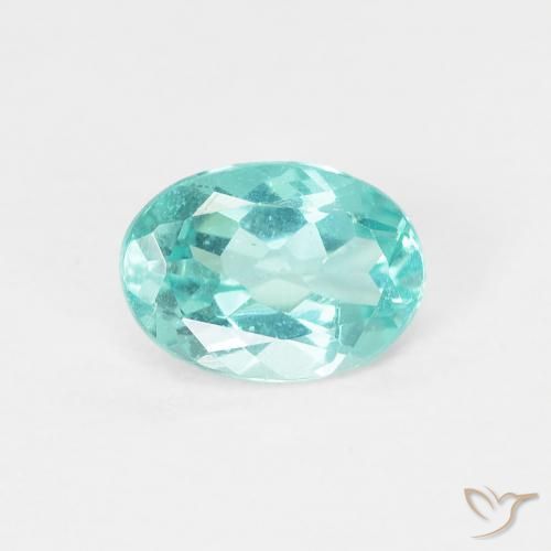 Apatita verde azul intenso Natural 0.83ct, oval, VS