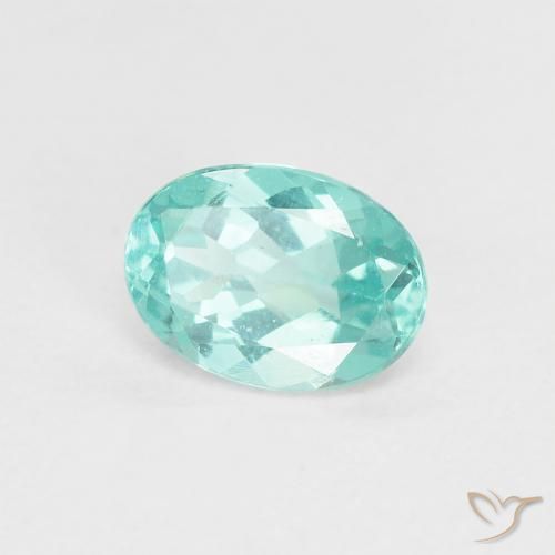 Apatita verde azul intenso Natural 0.83ct, oval, VS