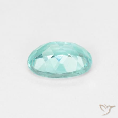 Apatita verde azul intenso Natural 0.83ct, oval, VS