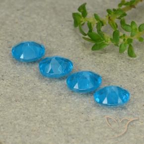 Pedras preciosas de Apatita Azul médio natural de 1.40 ct, oval, VS