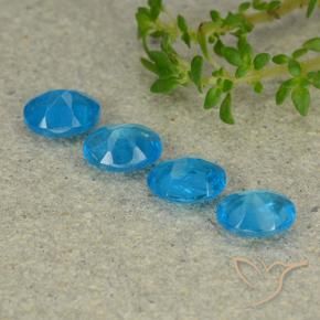 Pedras preciosas de Apatita Azul médio natural de 1.33 ct, oval, VS