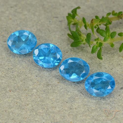 1.32ctw Natural Azure Profundo Apatita, oval, VS