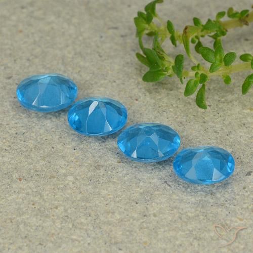 Pedras preciosas de Apatita Azure Profundo natural de 1.32 ct, oval, VS