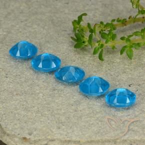 Pedras preciosas de Apatita Azul natural de 1.87 ct, oval, VS