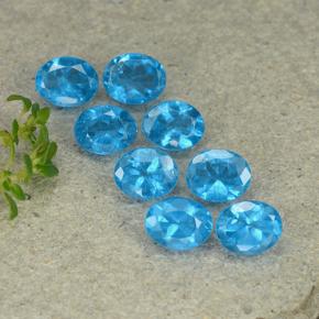 Pedras preciosas de apatita azul natural de 2,68 ct, corte oval, VS