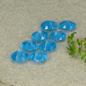 Pedras preciosas de apatita azul natural de 2,68 ct, corte oval, VS