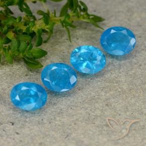 Pedras preciosas de Apatita Azul natural de 1.50 ct, oval, VS