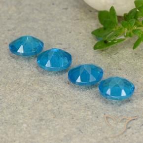 Pedras preciosas de Apatita Azul natural de 1.57 ct, oval, VS