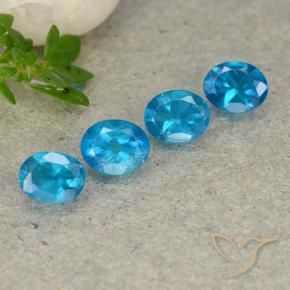 Pedras preciosas de Apatita Azul Aqua Profundo natural de 1.71 ct, oval, VS