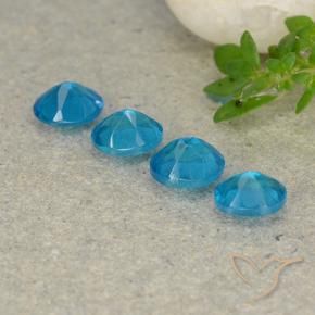 Pedras preciosas de Apatita Azul Aqua Profundo natural de 1.71 ct, oval, VS