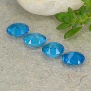 Pedras preciosas de Apatita Azul médio natural de 1.48 ct, oval, VS