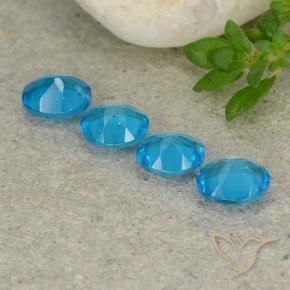 Pedras preciosas de Apatita Azul médio natural de 1.44 ct, oval, VS