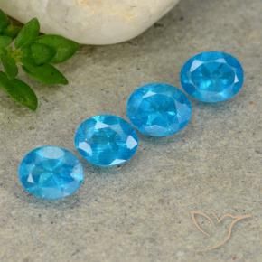Pedras preciosas de Apatita Azul natural de 1.42 ct, oval, VS
