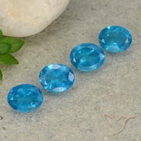 Pedras preciosas de Apatita Azul médio natural de 1.48 ct, oval, VS